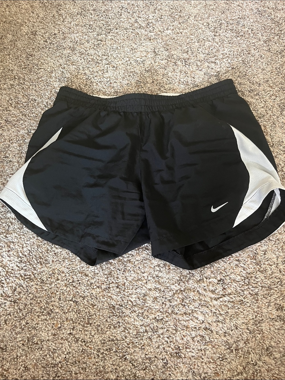 Nike Black Athletic Shorts with White Panels